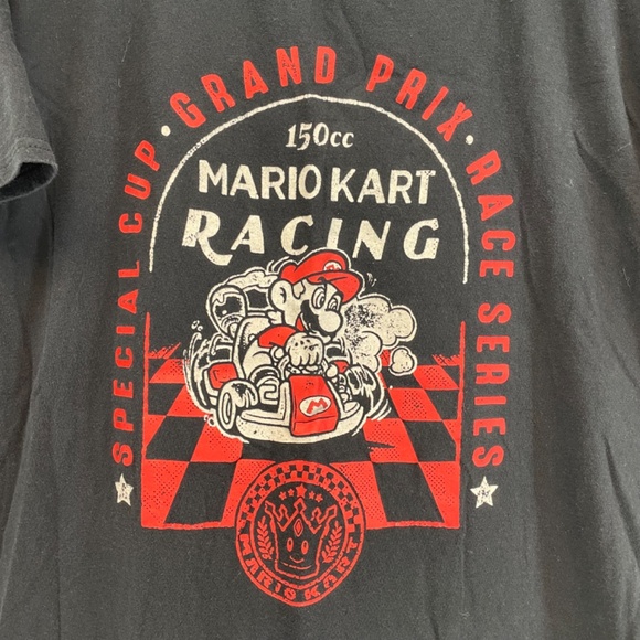 Mario Kart Nintendo Grand Prix Graphic T-Shirt Black Men’s Size Large - Picture 3 of 11